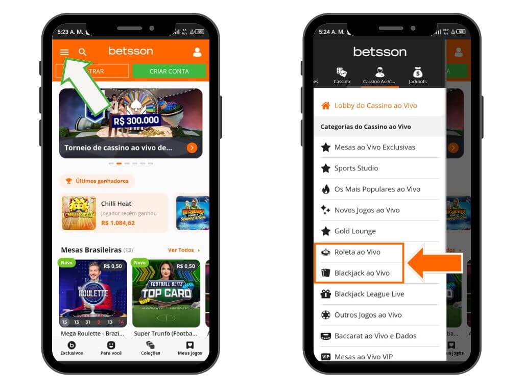 Betsson App - Como Jogar ao Cassino ao Vivo pelo Celular