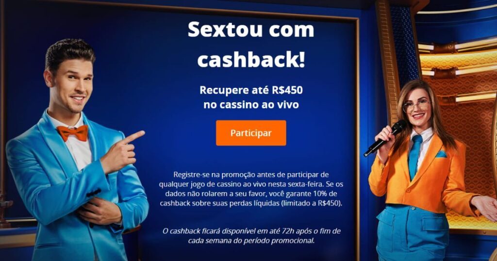 Betsson Cassino Online - 10% de Cashback todas as sextas-feiras