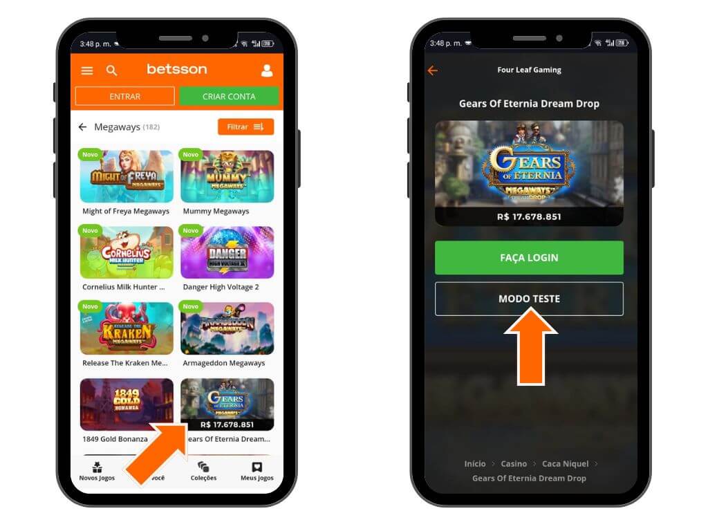 Betsson App - Como Jogar Caça-níqueis Megaways no seu Celular