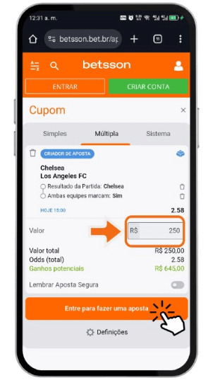 Betsson Criador de Apostas Bet Builder 2025
