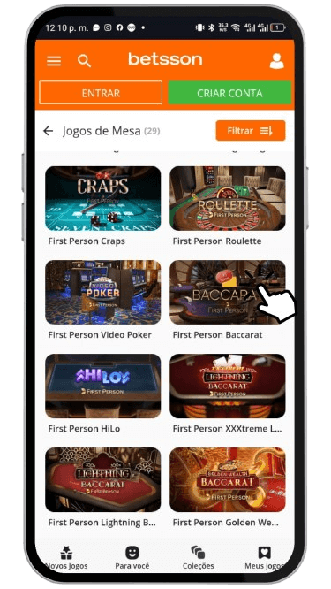 Como Jogar Bacará na Betsson