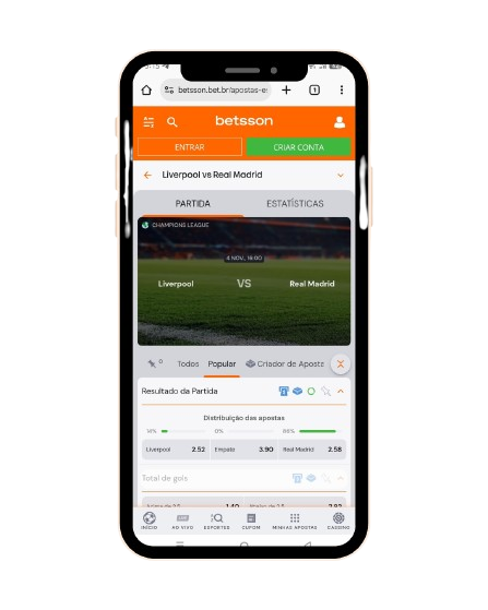 como apostar na Liga dos Campeões da Betsson Brasil
