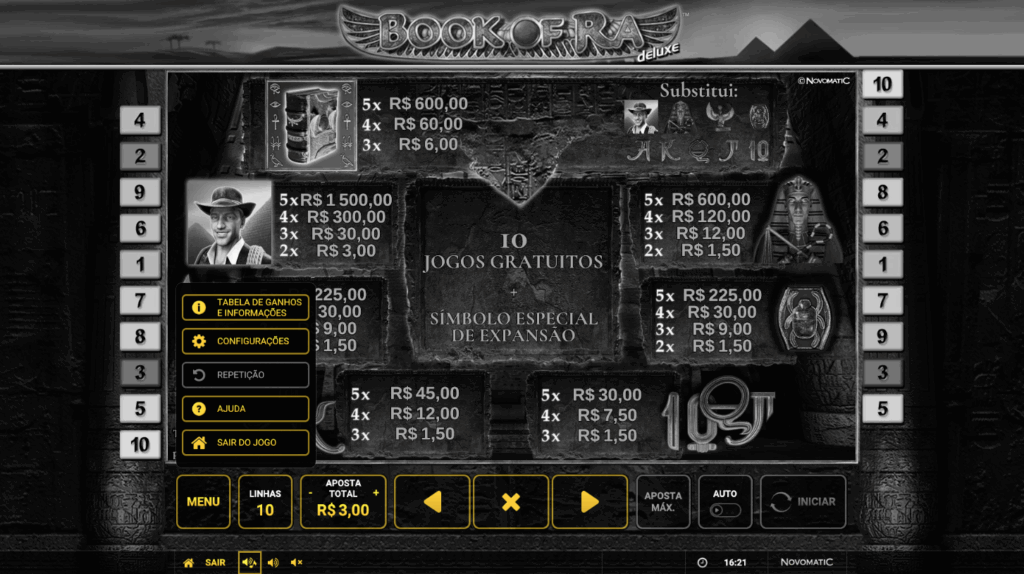 como jogar o caça-níquel Book of Ra Deluxe na Betsson Brasil
