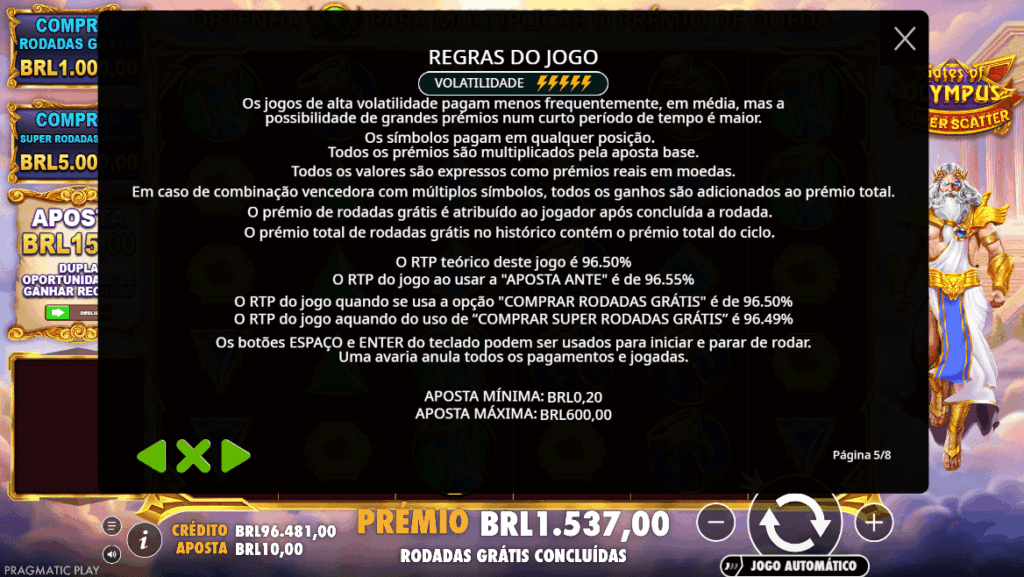 Como Jogar Gates of Olympus Super Scatter na Betsson Brasil