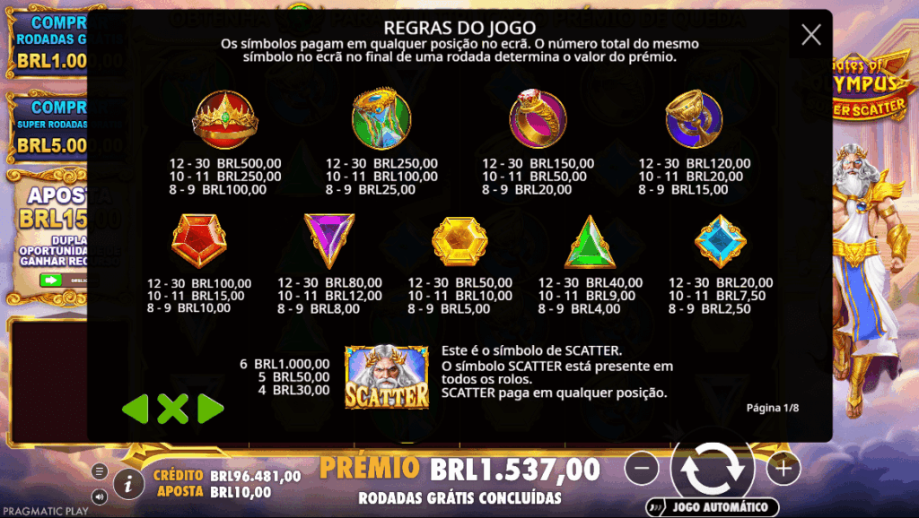 Como Jogar Gates of Olympus Super Scatter na Betsson Brasil