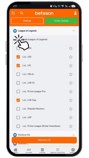 Como Apostar em LoL com a Betsson Brasil