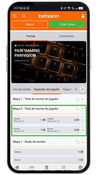 Como apostar em Dota 2 na Betsson