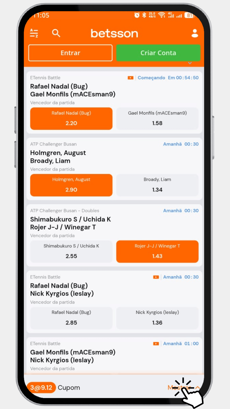 Betsson Como Apostar no Tênis