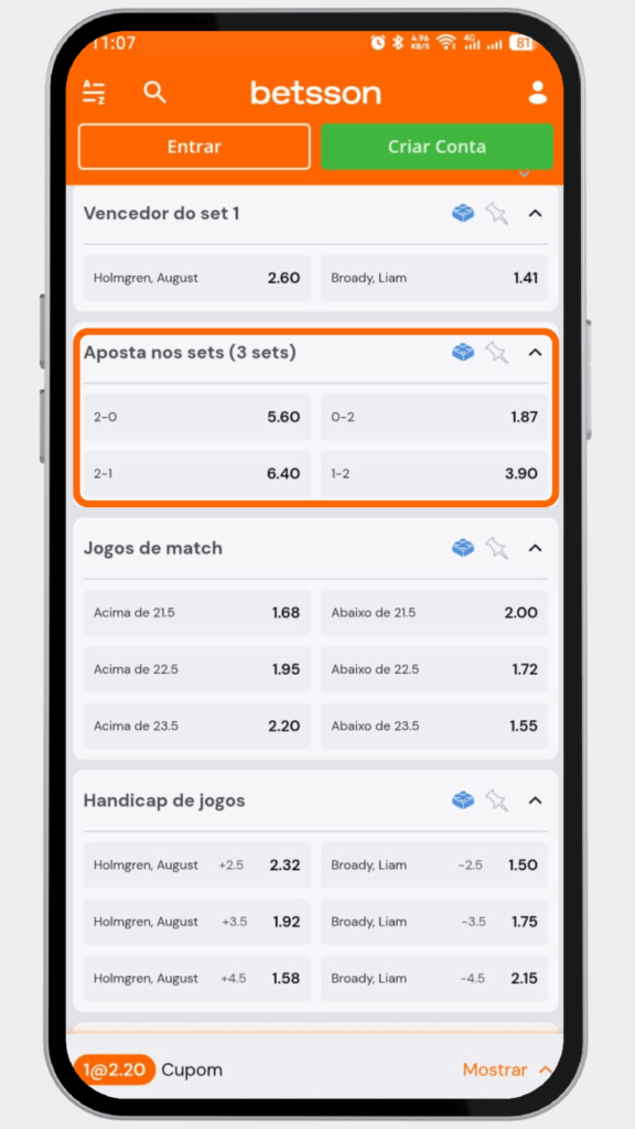 Betsson Como Apostar no Tênis