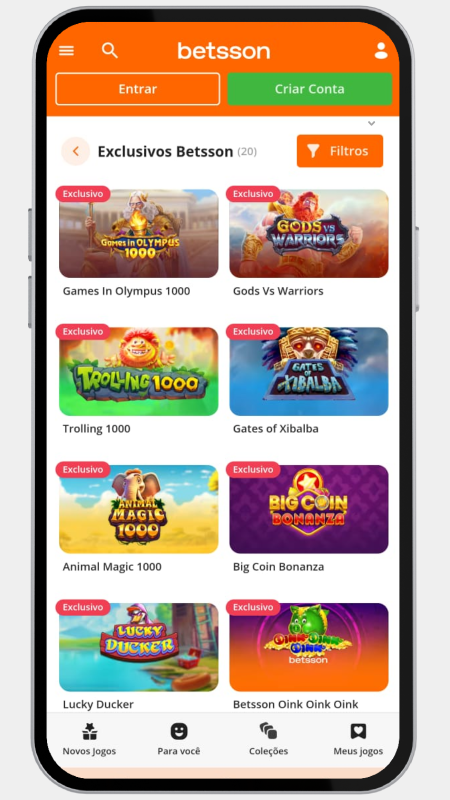 Betsson Brasil Jogos Exclusivos Casino